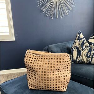 Large Leather Taupe Bag